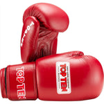 TOP TEN RTT-COMPETITION Leather Boxing Gloves 10oz (WORLD BOXING APPROVED) czerwony+10 oz kesztyű