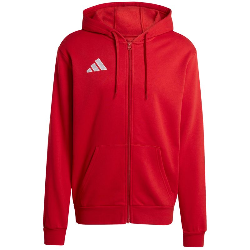 Men's adidas Entrada 26 FZ Hoody red KF5944 piros kapucnis pulóver