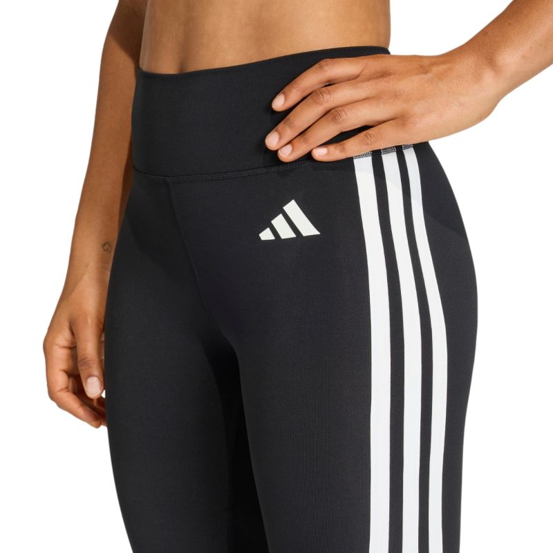 Women's adidas 3/4 Optime Essentials Workout 3-Stripes Leggings Black