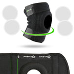 Rockbros sports protector for patella and knee joint size - black fekete protectors and knee pads