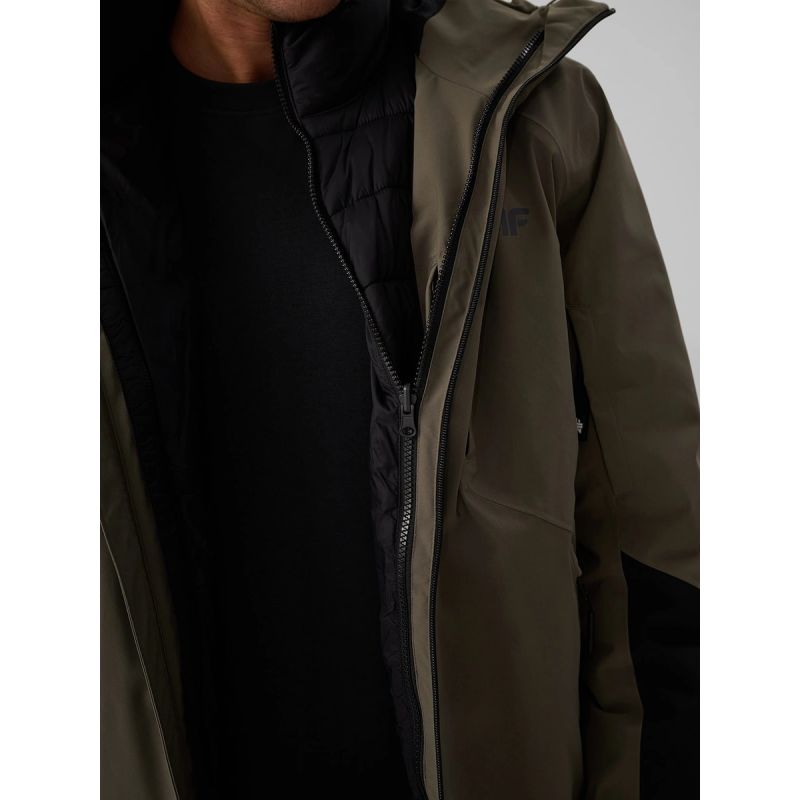4F Men’s 3-in-1 Winter Jacket with 8000 Membrane kötött sapka 4FRAW26TTJAM1380-43S
