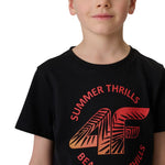4F Boy's T-shirt M3284 deep 20S fekete póló 4FJWSS26TTSHM328420S