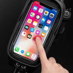 Rockbros B68-1 frame-mounted bicycle bag with phone pocket, 1.7l, black