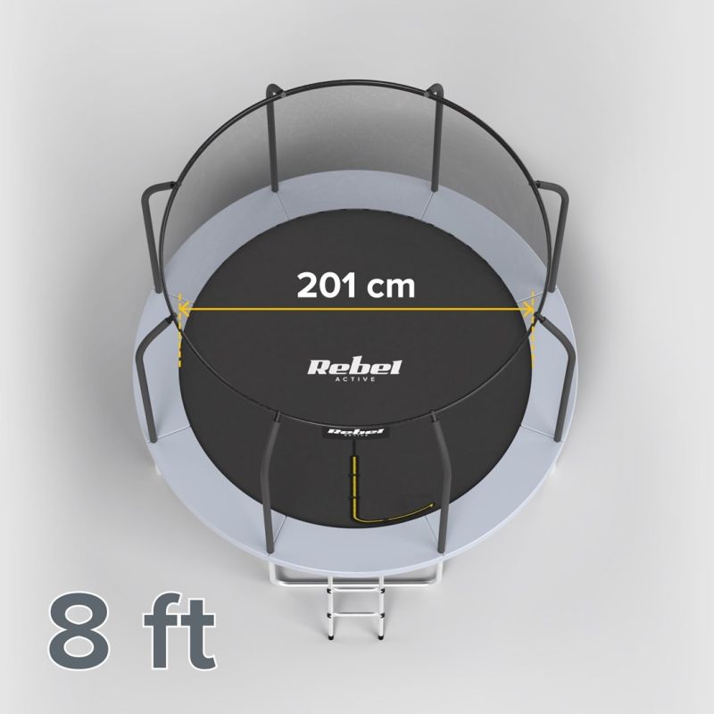 Rebel Active Trampoline Pro 8ft/244cm, Net, Ladder edzőfelszerelés RBA-8001
