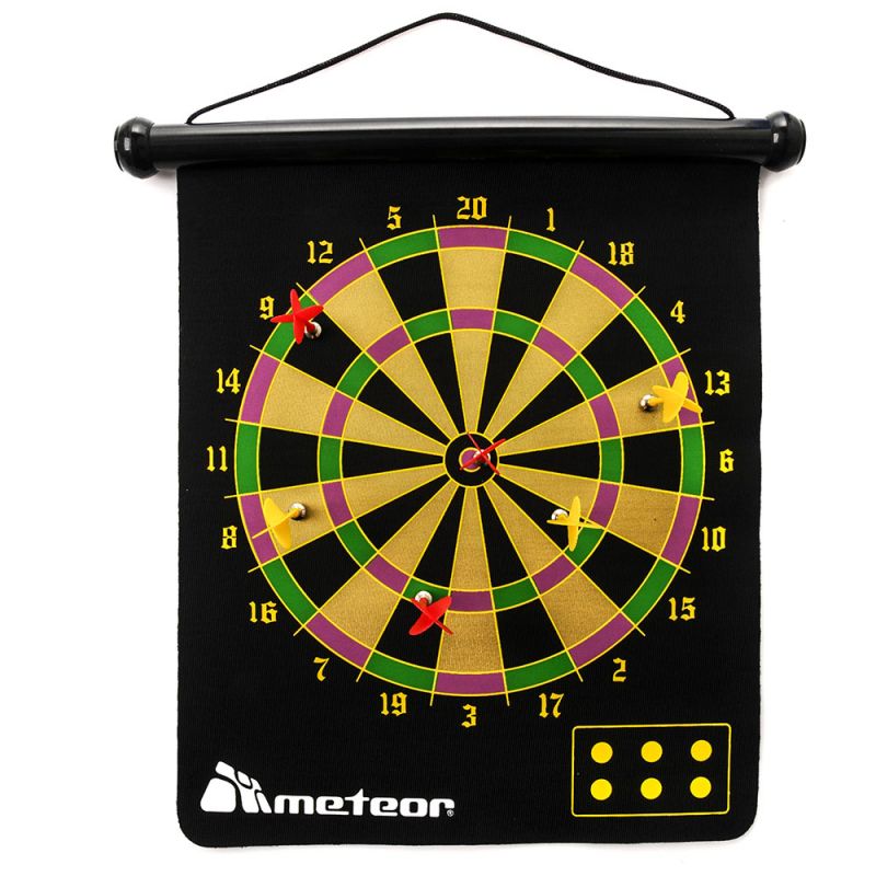 Meteor magnetic dartboard fekete shields