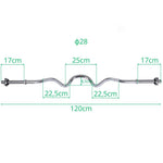 Enero Strongly Angled Bar 120 Cm Fit ø28 bars, strength training equipment, training equipment