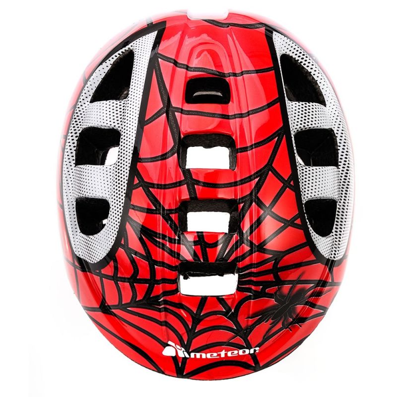 Meteor MA-2 spider Junior bicycle helmet piros helmets, protectors and knee pads