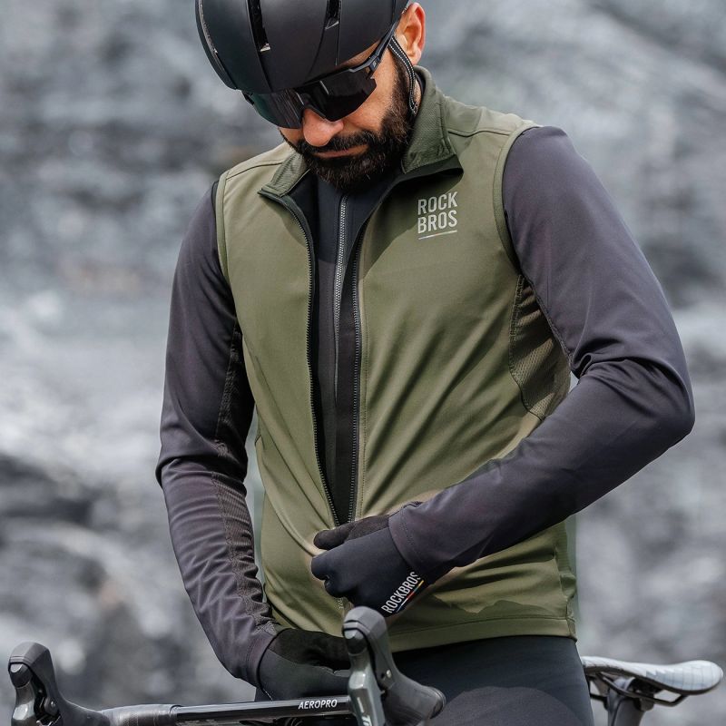 Rockbros ROAD TO SKY insulated windproof vest L - green l \ zielony vests