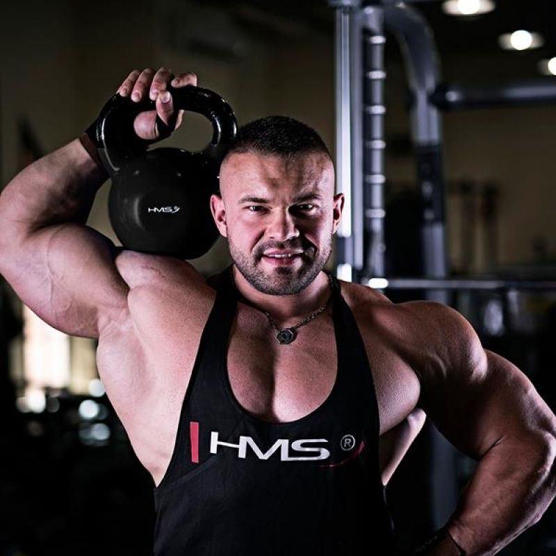 HMS Black KNV04 cast iron kettlebell fekete súlyzó 17-64-060