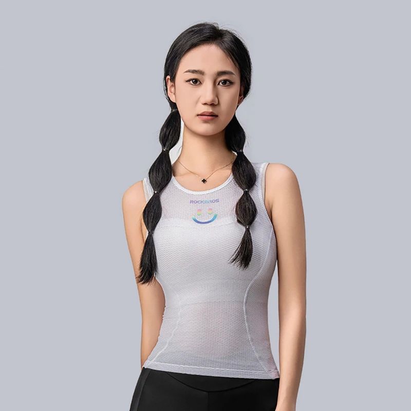 Rockbros Women's Quick-Dry Sleeveless Cycling Jersey M/L - White
