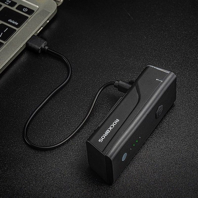 Rockbros 24510003001 Front Bike Light 260 lm + USB-C - USB-A Cable - fekete lights, tourist equipment
