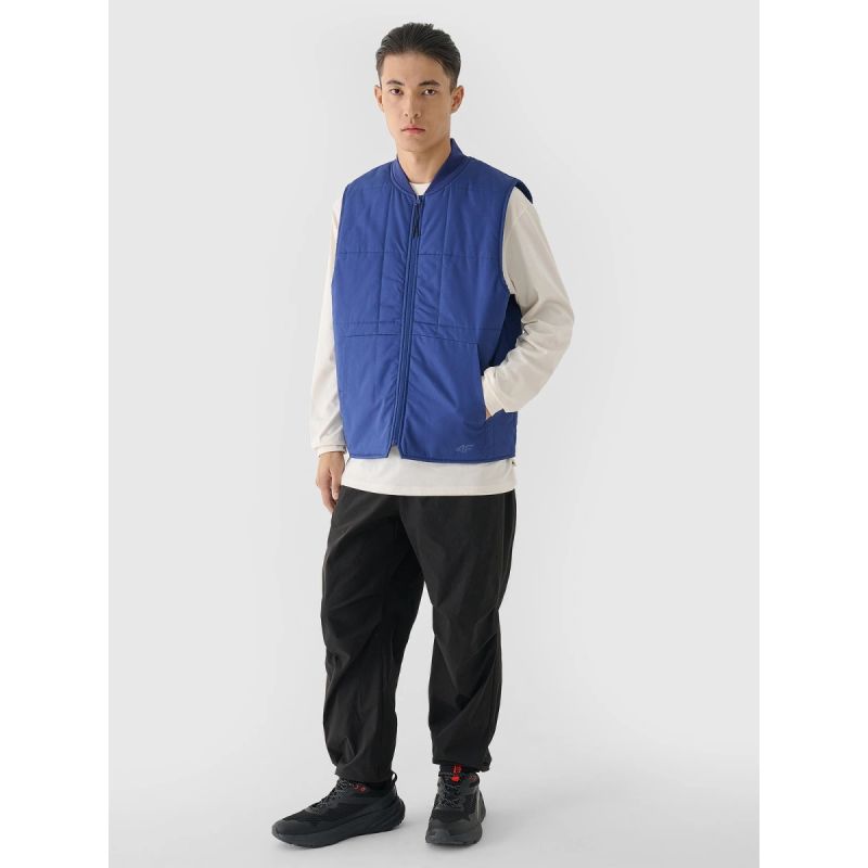Men's down vest with stand-up collar 4F 4FRAW24TVESM171-31S mellény
