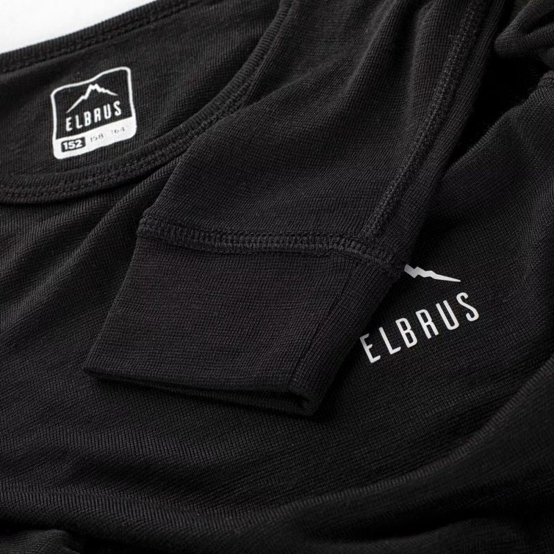 Elbrus Melor Merino Set Tg Jr thermal underwear set fekete thermoactive clothing