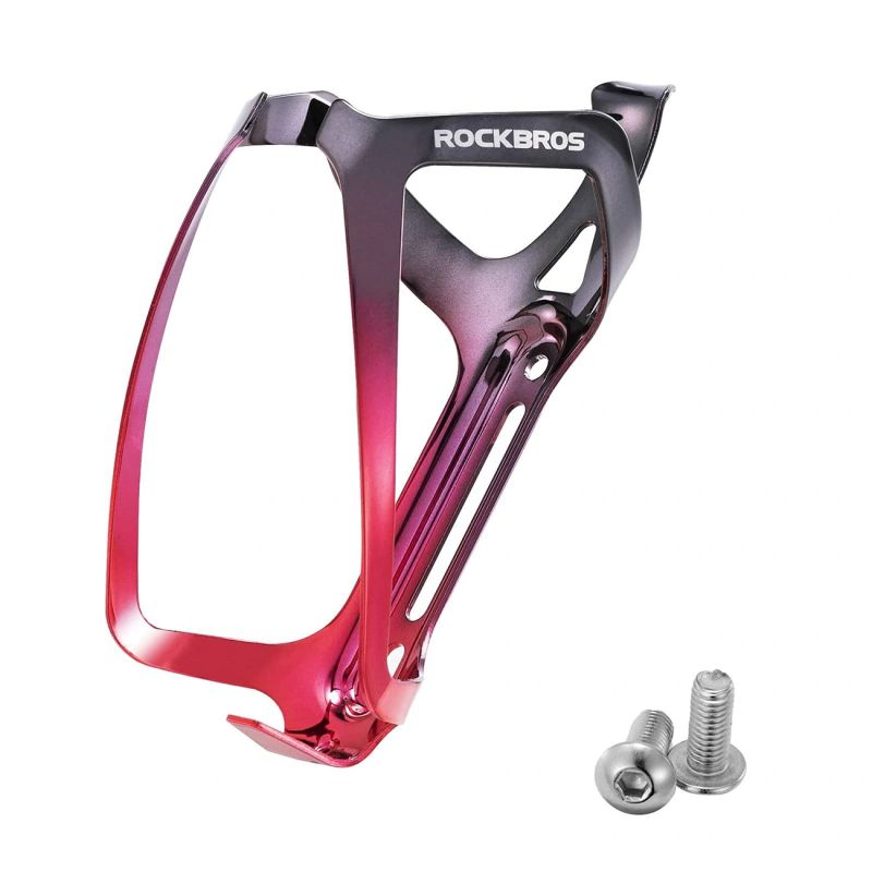 Rockbros RKL02 Aluminum Bottle Cage - Black and Red czarny || czerwony training equipment