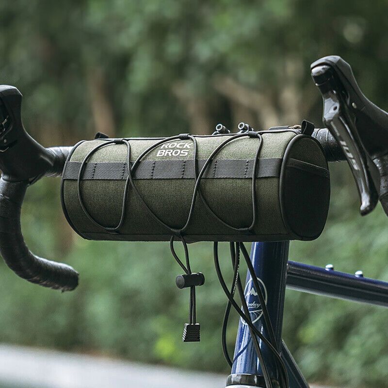 Rockbros 30110049001 bicycle handlebar 2 l - green zöld táska