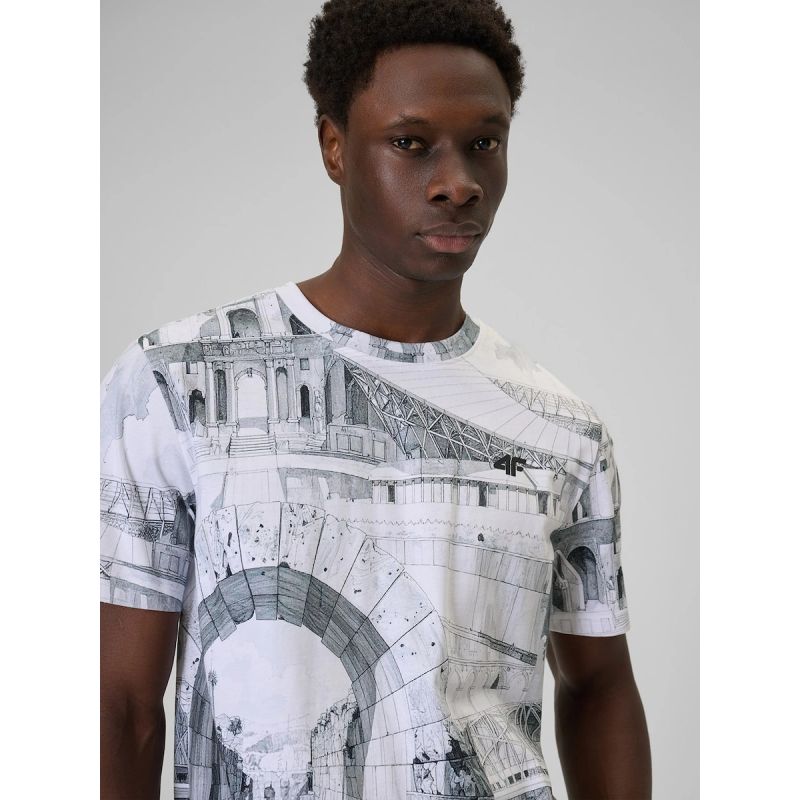 4F Men's regular printed T-shirt póló