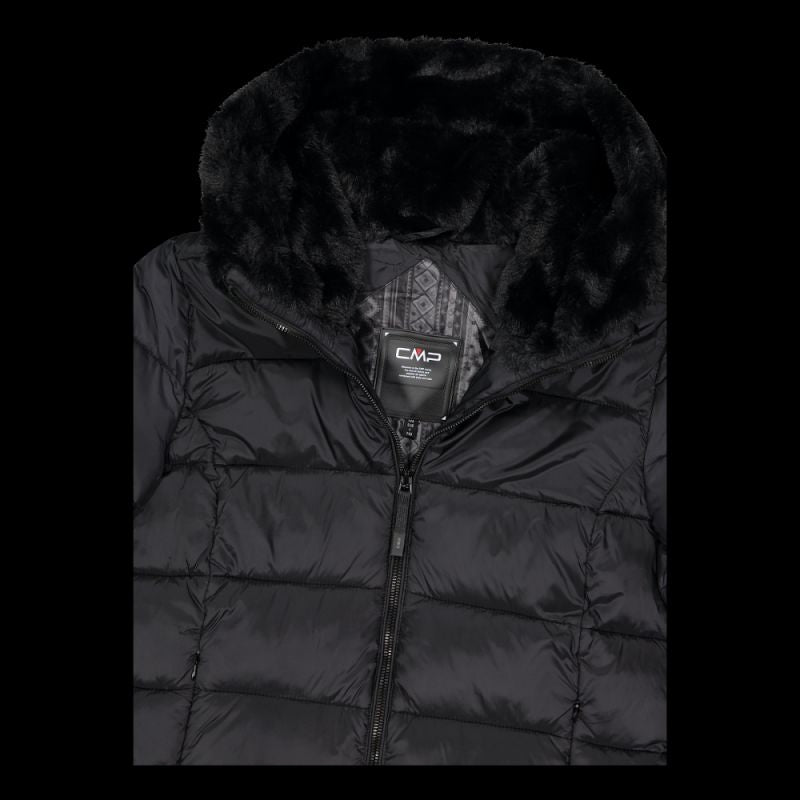 CMP women's winter with hood, sports, insulated, black ( ) fekete dzseki