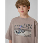 4F Boy's loose T-shirt with print 158/164 ruházat 4FJRSS26TTSHM4279-25S