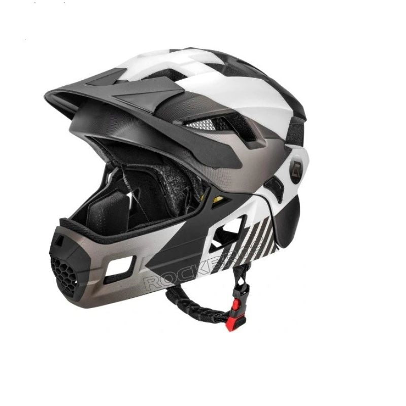 Rockbros Kids Helmet with Visor 48-54cm Black fekete helmets