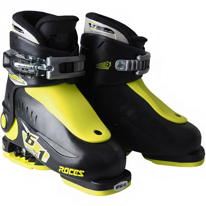 Roces Idea Up Ski Boots Black and Lime Jr 450490 18 Cipő