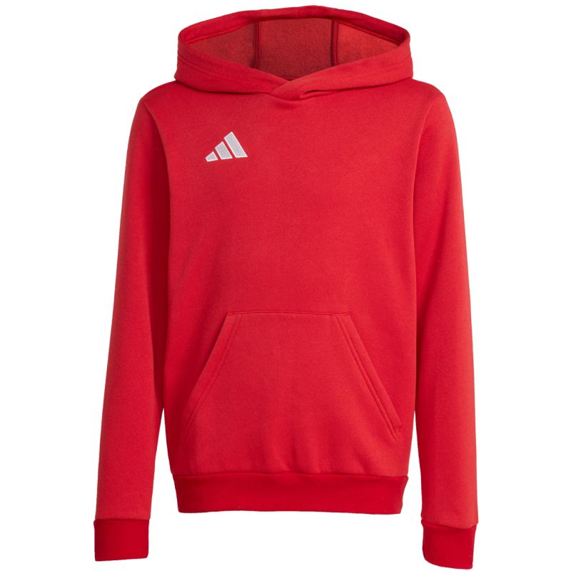 adidas Entrada 26 Hoody red JZ6568 104cm kapucnis pulóver