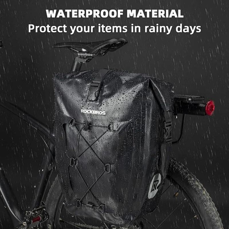 Rockbros 30140022001 waterproof bicycle for trunk - black czarny táska