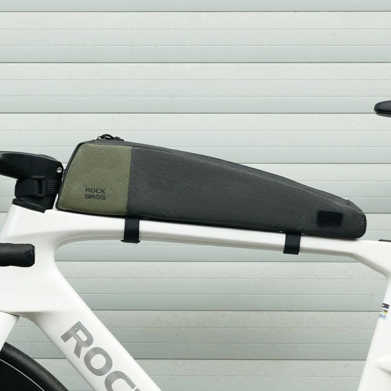 Rockbros DB005 Top Tube Bike 0.9L - Black and Green zöld táska