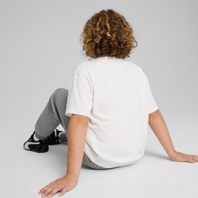 Puma ESS Small No. 1 Logo Relaxed Tee for Kids White 684920