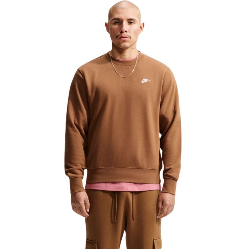 Nike Club FT Men's Sweatshirt Light 270 barna pulóver 160888S