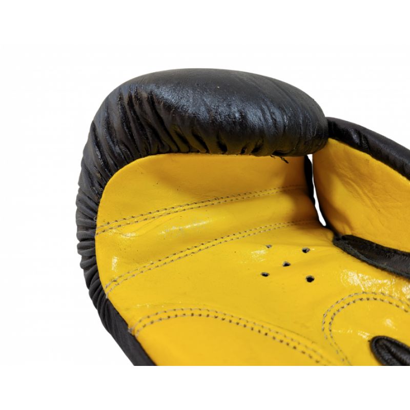 TOP TEN (W) FIGHT RTT-2 Boxing Gloves 10 oz Black and Yellow sárga kesztyű