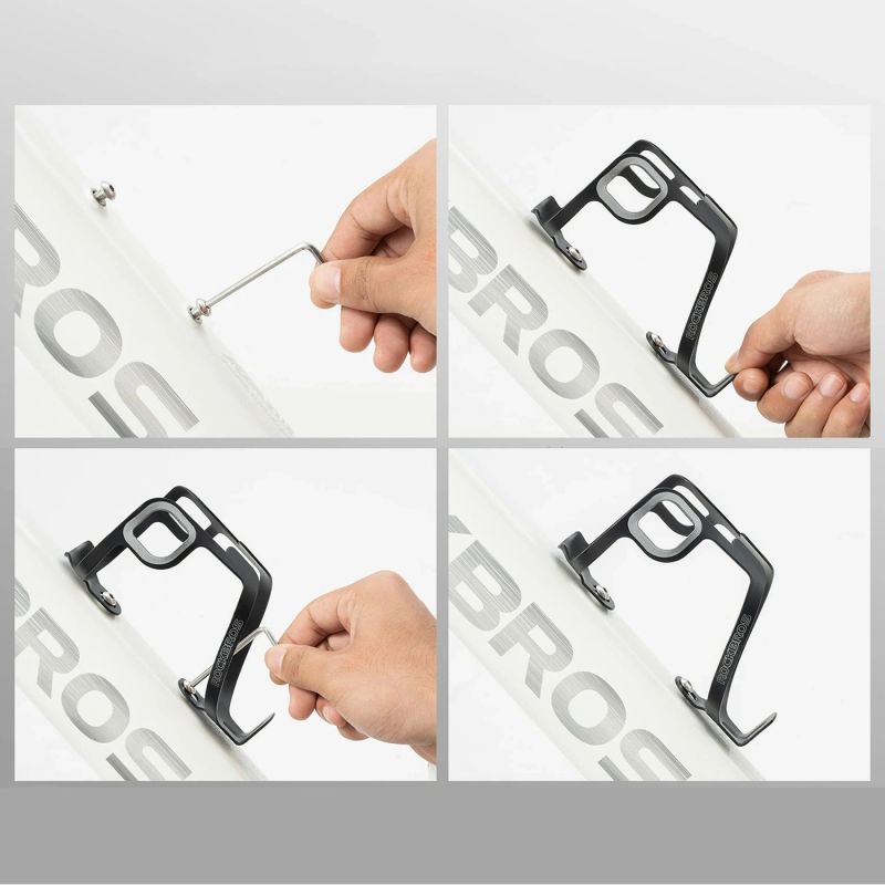 Rockbros Ultralight Aluminum Bottle Cage - Black fekete training equipment
