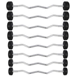 HMS Rubberized GSL-40 40 KG Fixed Barbell/Curl Bar súlyzó 17-58-021
