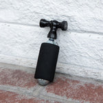 Rockbros CO₂ pump, aluminum alloy valve head, cartridge-free, Presta/Schrader compatible - black fekete pumps