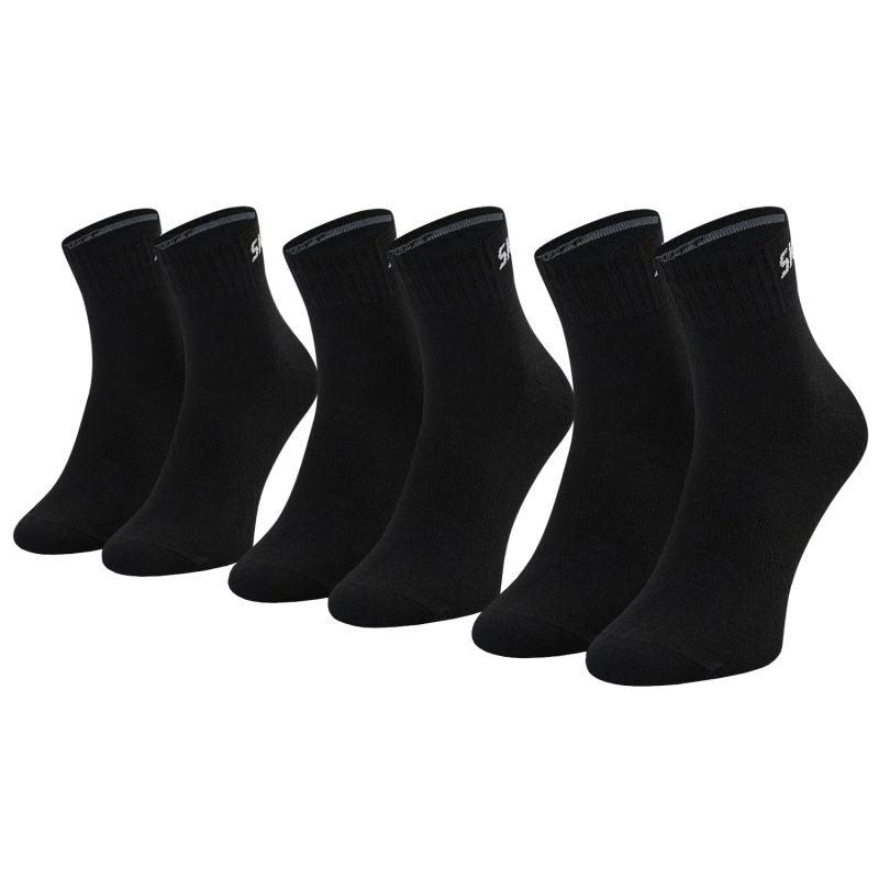 Skechers 3PPK Unisex Mesh Ventilation Quarter Socks SK42017-9999 Black 35-38 General