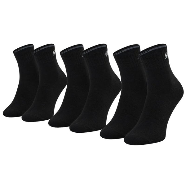 Skechers 3PPK Unisex Mesh Ventilation Quarter Socks SK42017-9999 Black 35-38 General
