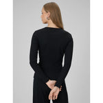 Women's long sleeve slim ribbed knit 4F