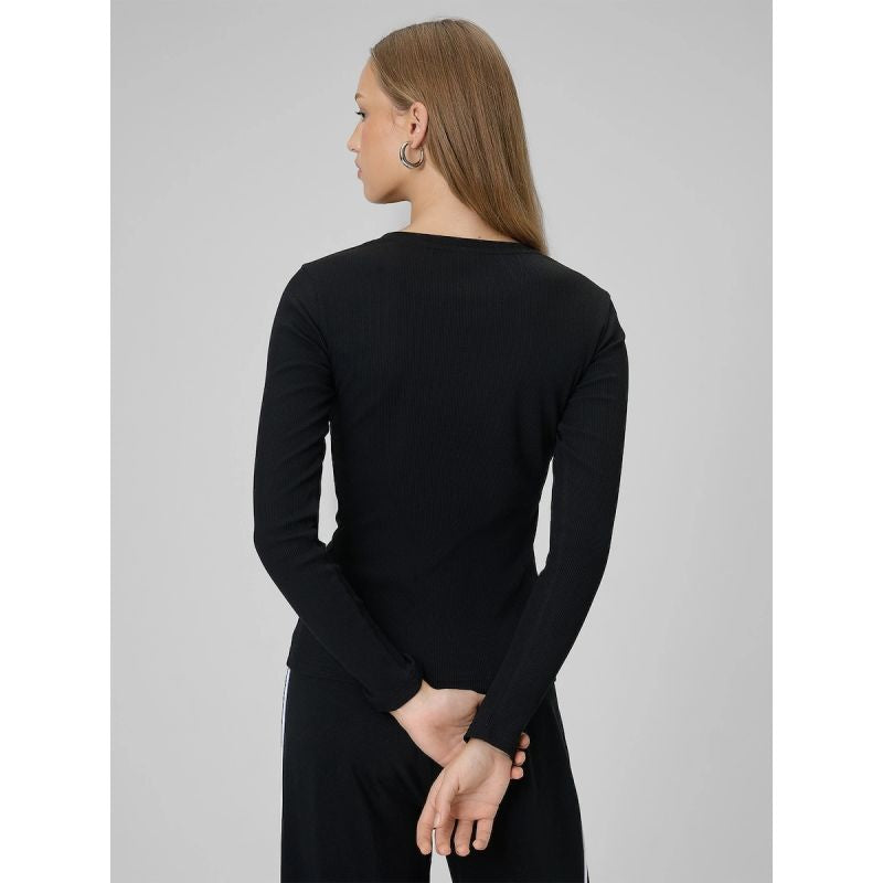 Women's long sleeve slim ribbed knit 4F