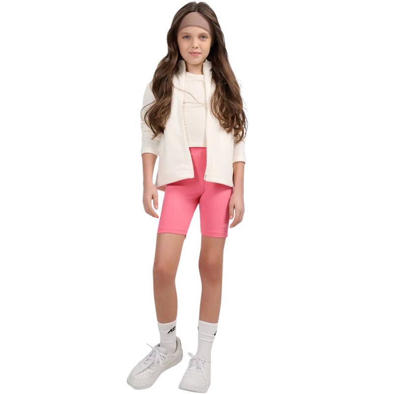 4F Girls' CAS F028 pink 54S rózsaszín short 4FJWSS26TSTIF02854S