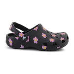 Crocs Classic Flower Clog K Black