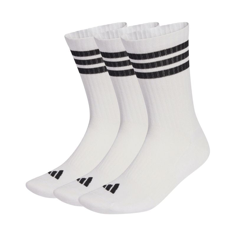 Adidas 3-Stripes Cushioned Sportswear Crew 3 pair socks white and black JZ0532 fekete zokni