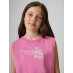 4F Girls' sleeveless T-shirt with print póló