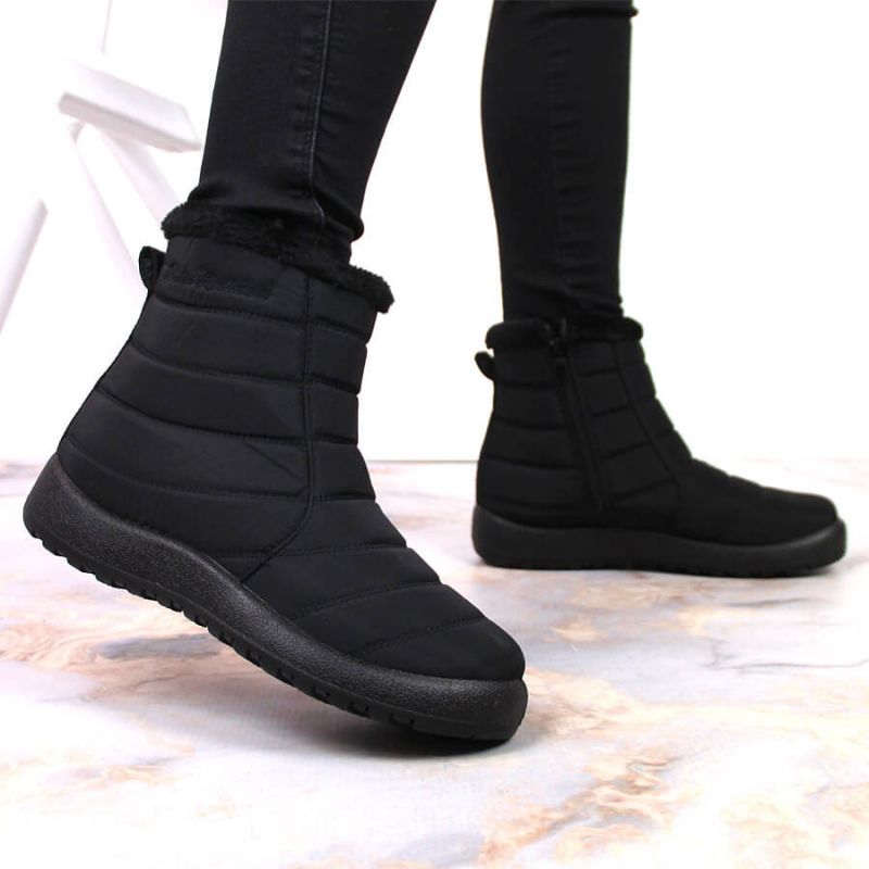 Inny NEWS W EVE181A waterproof zipper snow boots black Túracipő