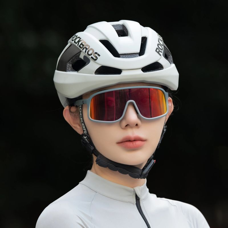 Rockbros LK-15 Carbon Fiber Bike Helmet 58-62cm - White biały helmets, lights