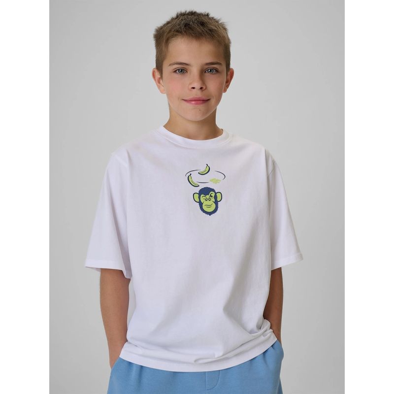 4F Boy's loose T-shirt with print 158/164 ruházat 4FJRSS26TTSHM4276-10S
