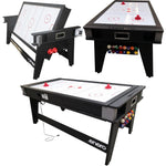 Enero 4-IN-1 MULTIGAMING TABLE BILLIARDS TABLE TENNIS HOOK-UP DINING TABLE .1x81.3CM fekete table games, tables