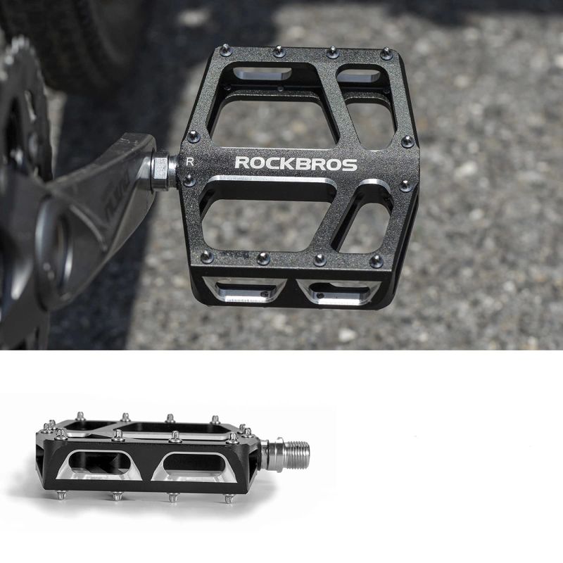 Rockbros K399-BK Wide Platform Bicycle Pedals - Black