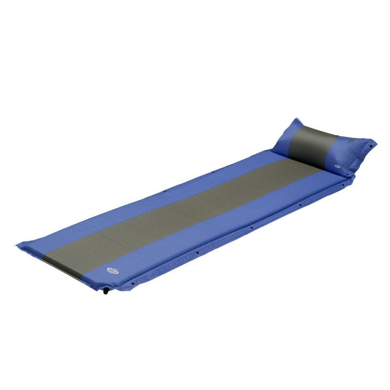 NILS CAMP NC4349 Self-Inflating Mat with Pillow Blue-Gray