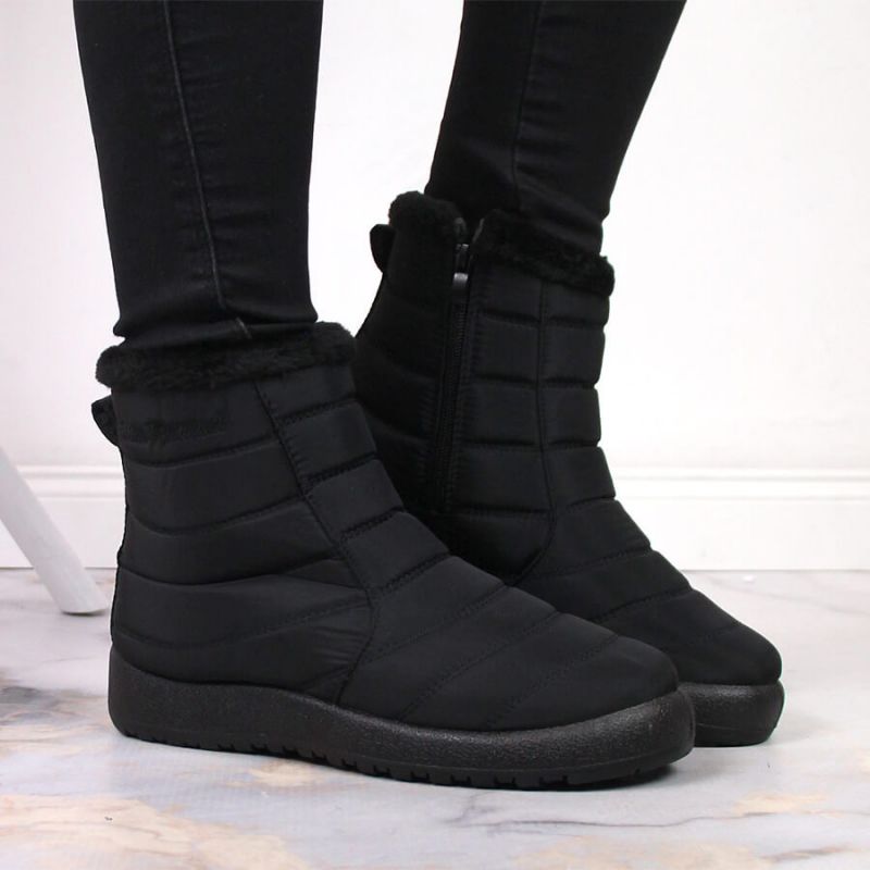 Inny NEWS W EVE181A waterproof zipper snow boots black Túracipő