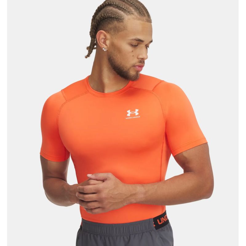 UA HG Armor Comp SS Men's Training Top Orange (1361518-847) sm edzőfelső