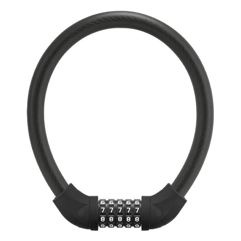 Rockbros bicycle lock with combination - black
